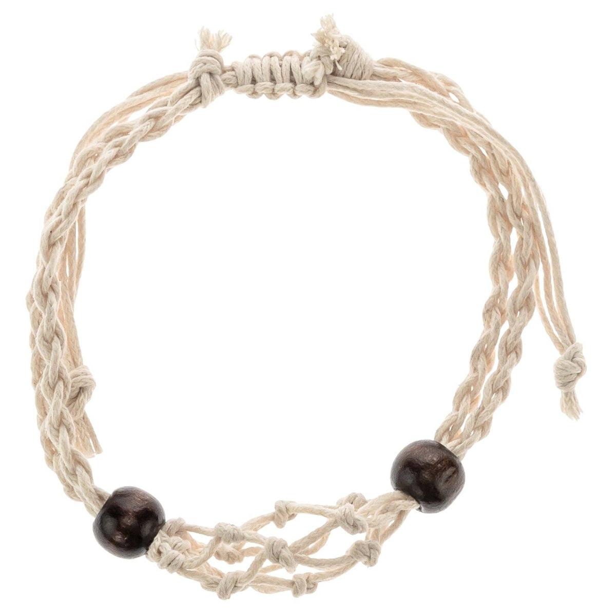 Adjustable Macrame Crystal Holder Bracelet.