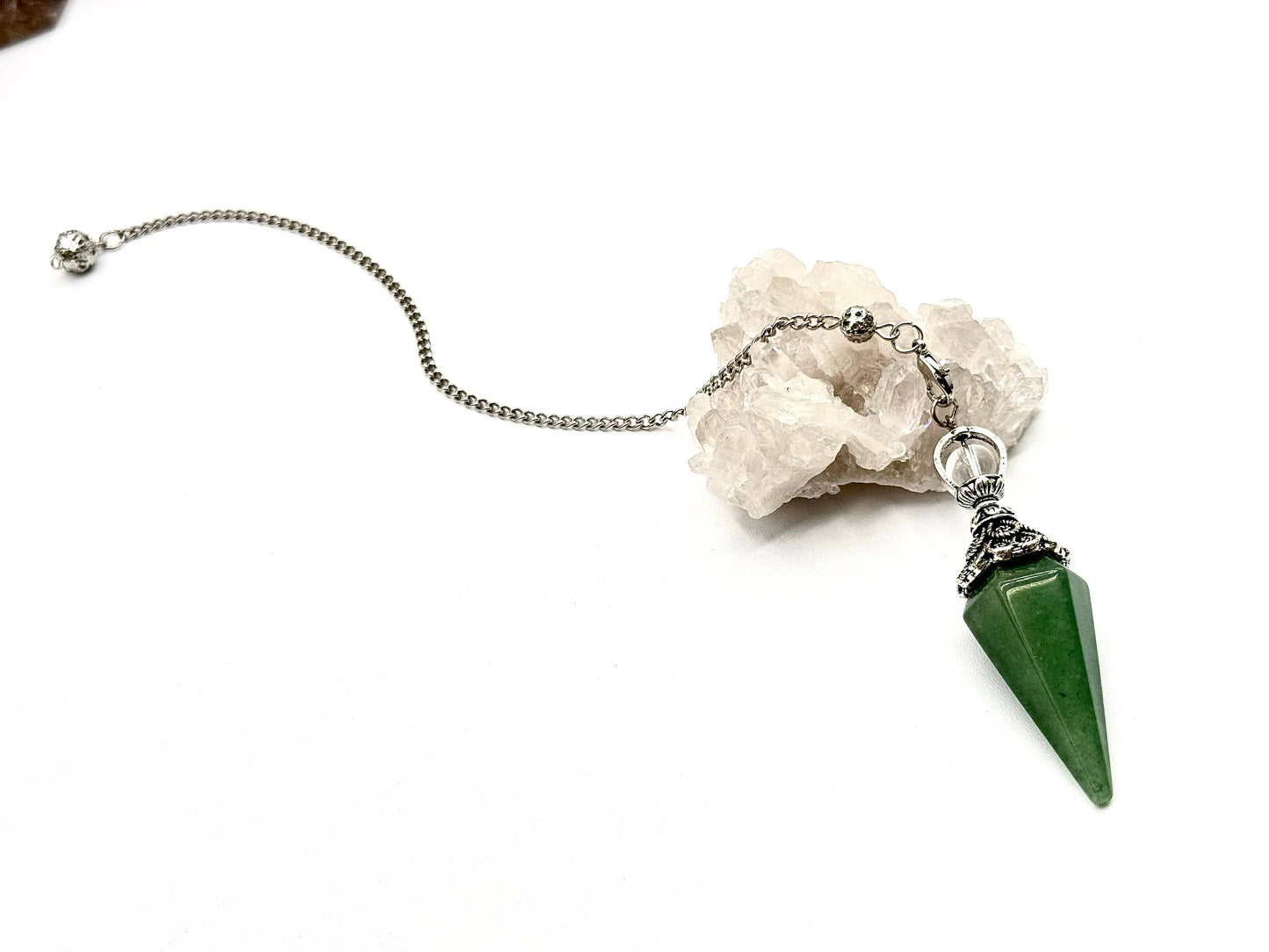 Green Aventurine Double Cap Pendulum