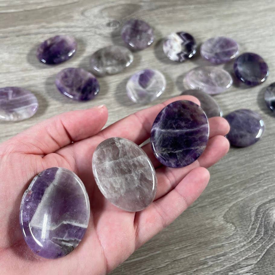 Oval Gemstone Worry Stones – Bulk Polished Pocket Crystals