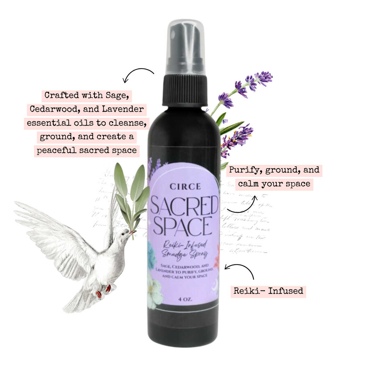 Sacred Space Smudge Spray | 4 oz.