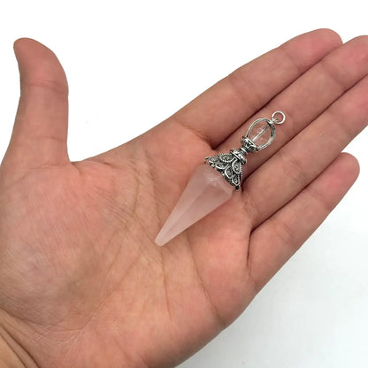 Double Cap Pendulums with Silver Plated Chain