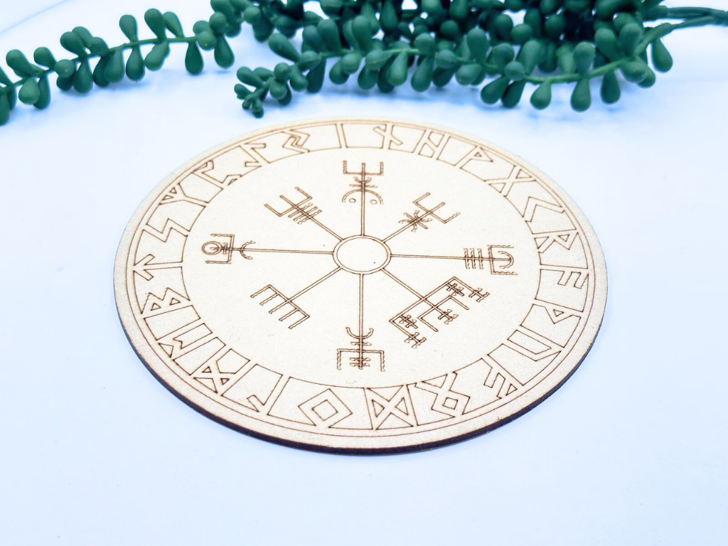 Clear Quartz Rune Sets with Velvet and Grid