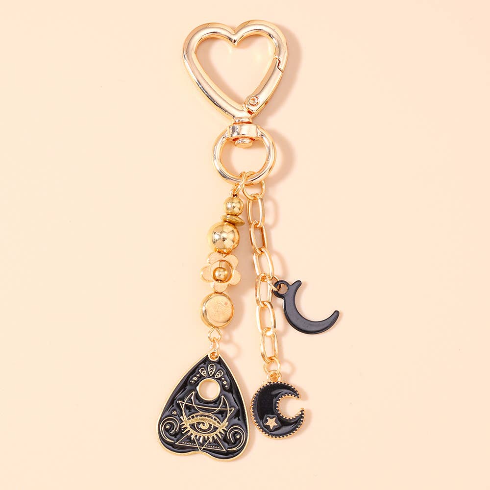 Gothic Planchette Keychain Bag Charm