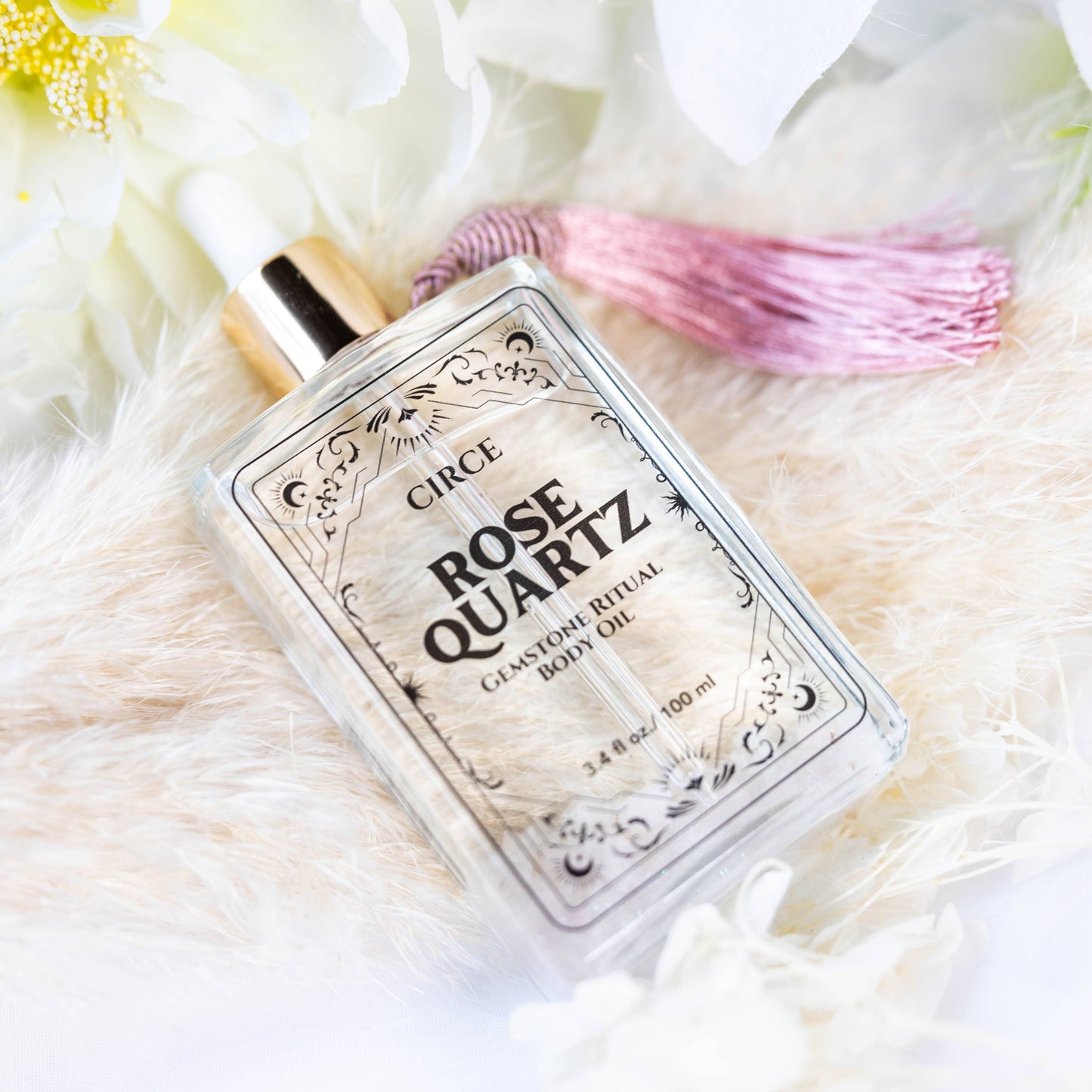 Rose Quartz Body Oil - Self-Love Crystal Oil 3.4oz