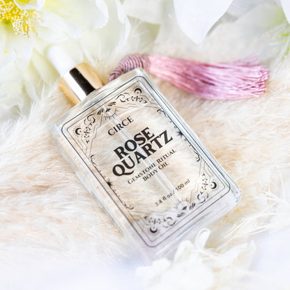 Rose Quartz Body Oil - Self-Love Crystal Oil 3.4oz