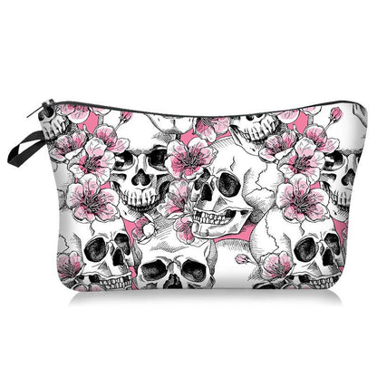 Gothic Skull & Rose Cosmetic Pouch