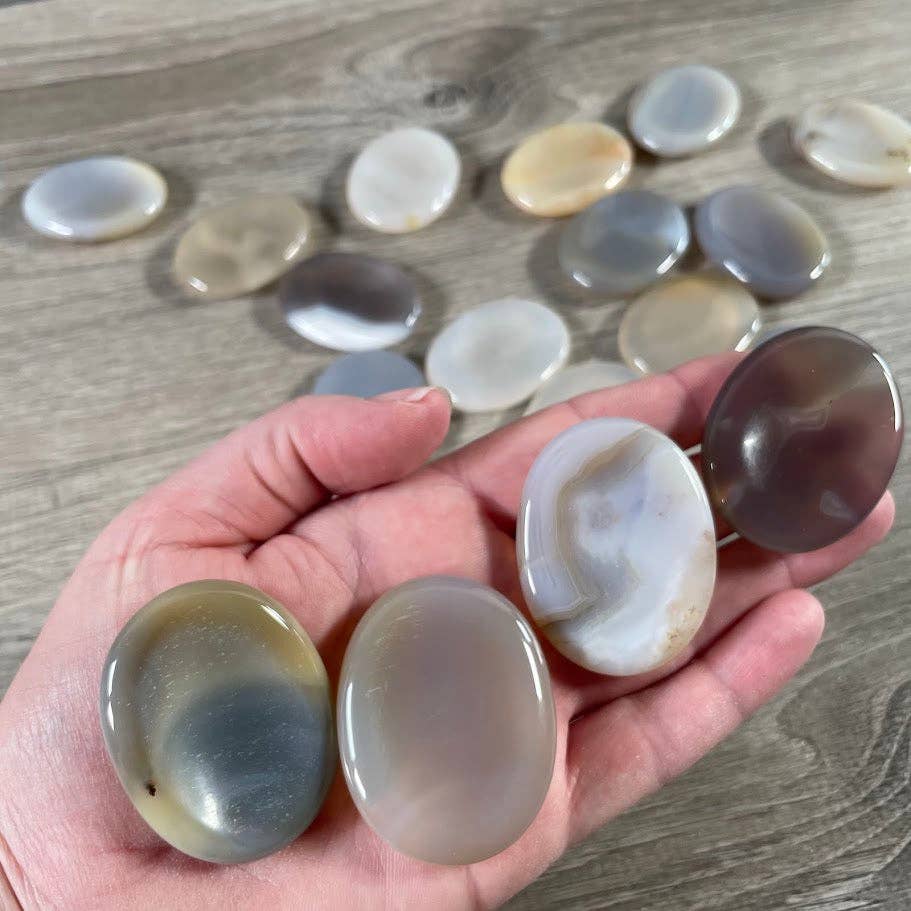 Oval Gemstone Worry Stones – Bulk Polished Pocket Crystals