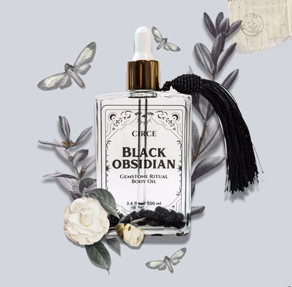 Obsidian Body Oil - Protection Crystal Oil 3.4oz