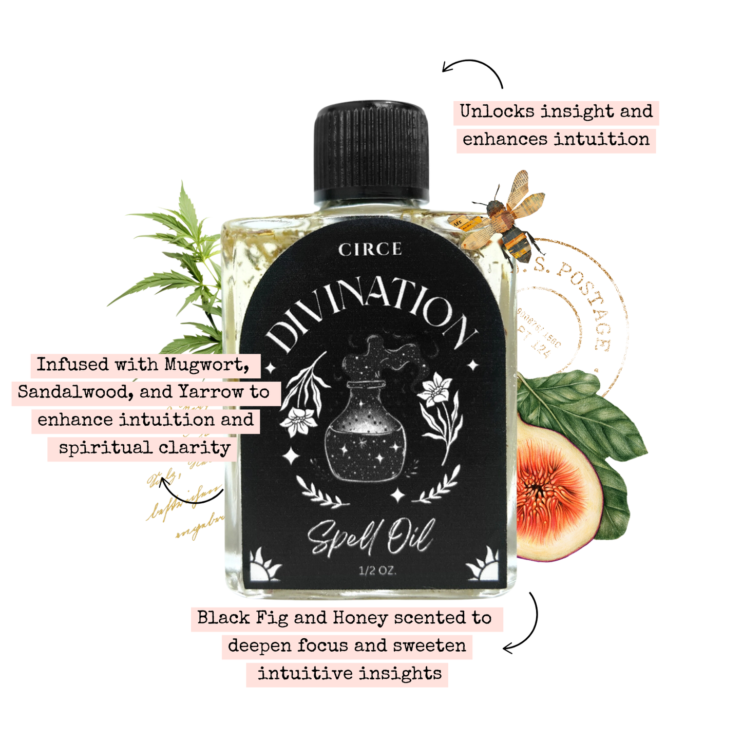 Divination Spell Oil – 1/2 oz Intuition & Psychic Oil