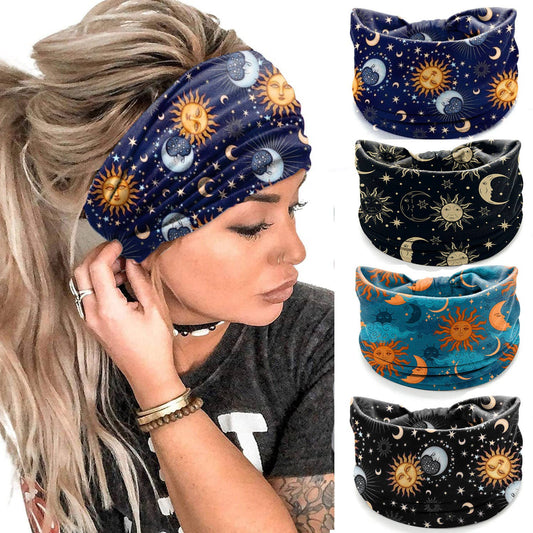 Boho Sun & Moon Headband / Neck Gaiter