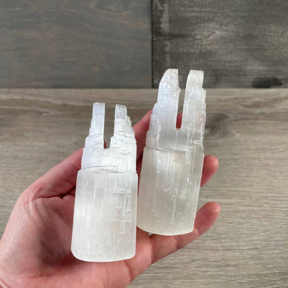 Selenite Obelisk and Tower Crystals