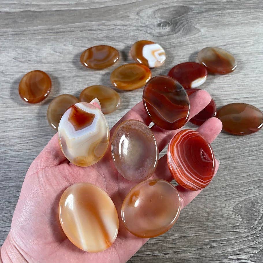 Oval Gemstone Worry Stones – Bulk Polished Pocket Crystals