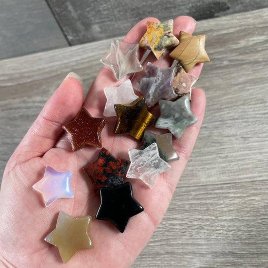 1-Inch Gemstone Star Shapes – Bulk Crystals for Gifts