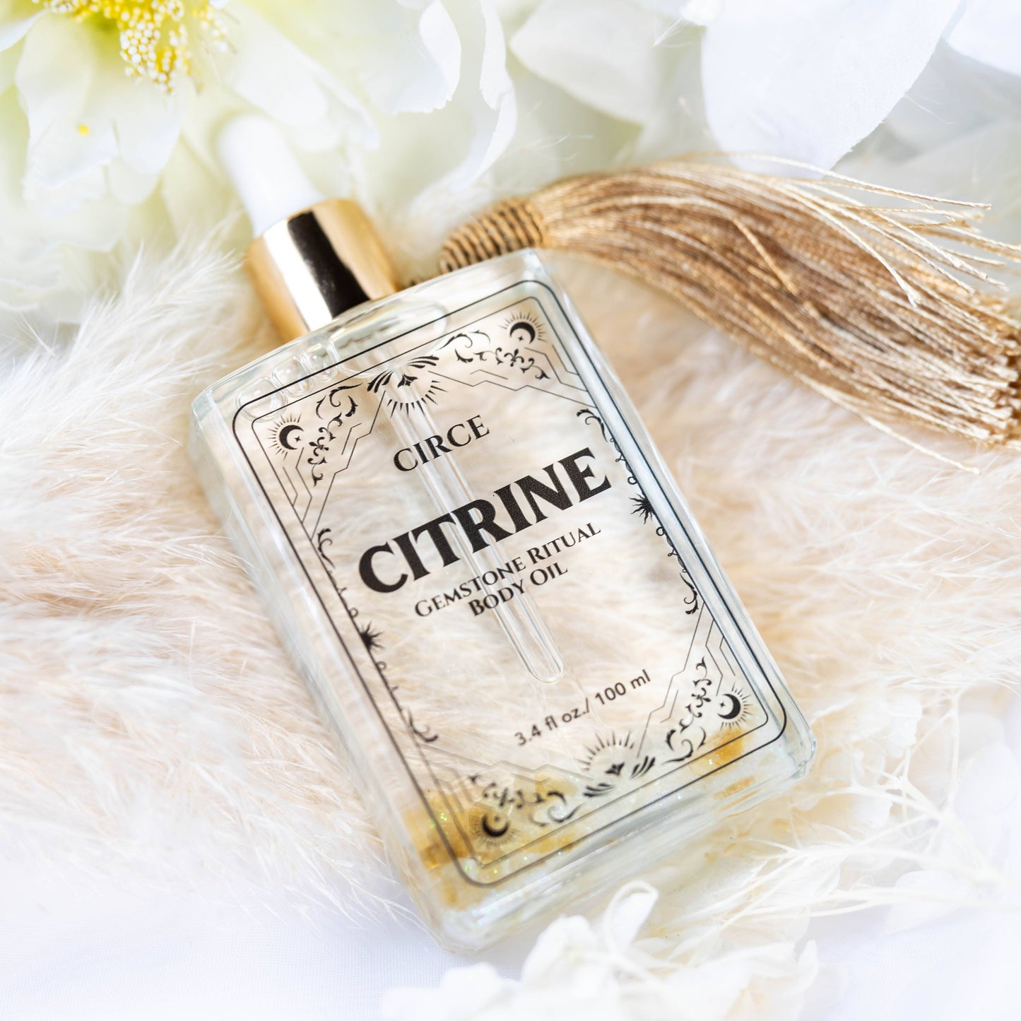 Citrine Body Oil - Abundance and Glow Crystal Oil 3.4oz