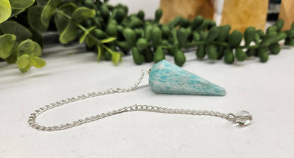 Amazonite Semi-Precious w/Silver Plated Chain