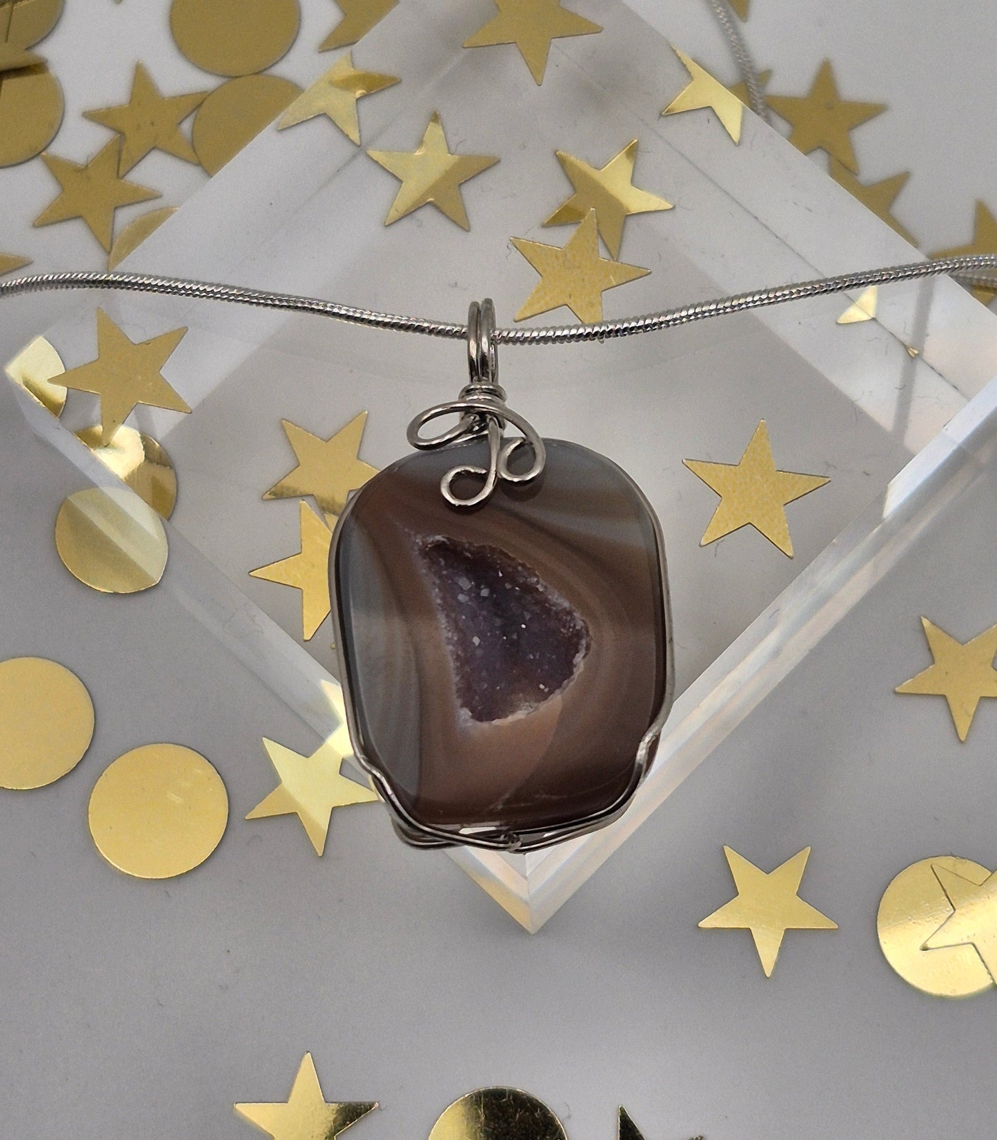 Agate Geode Necklace