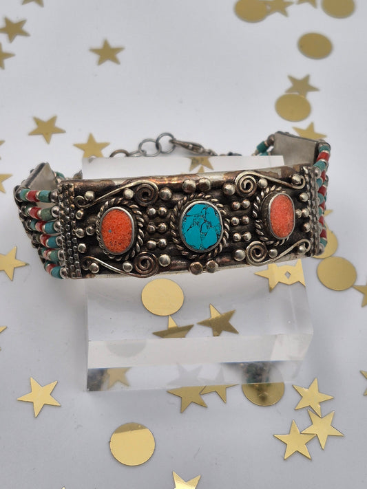 Turquoise and Jasper Bracelet