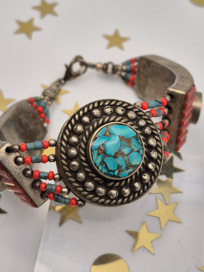Turquoise and Bead Bracelet