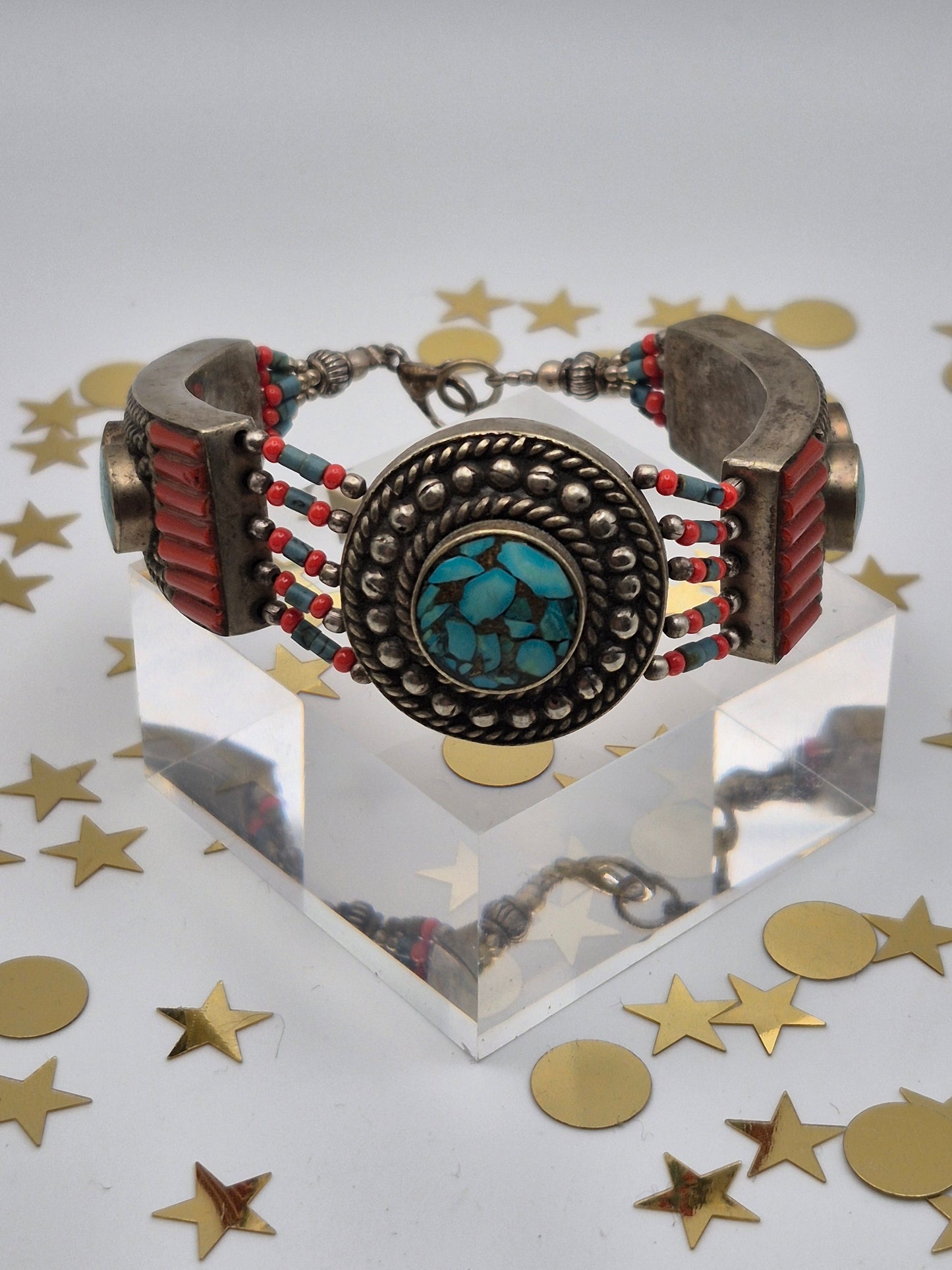 Turquoise and Bead Bracelet
