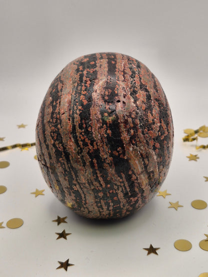 Brown Snowflake Obsidian Skull