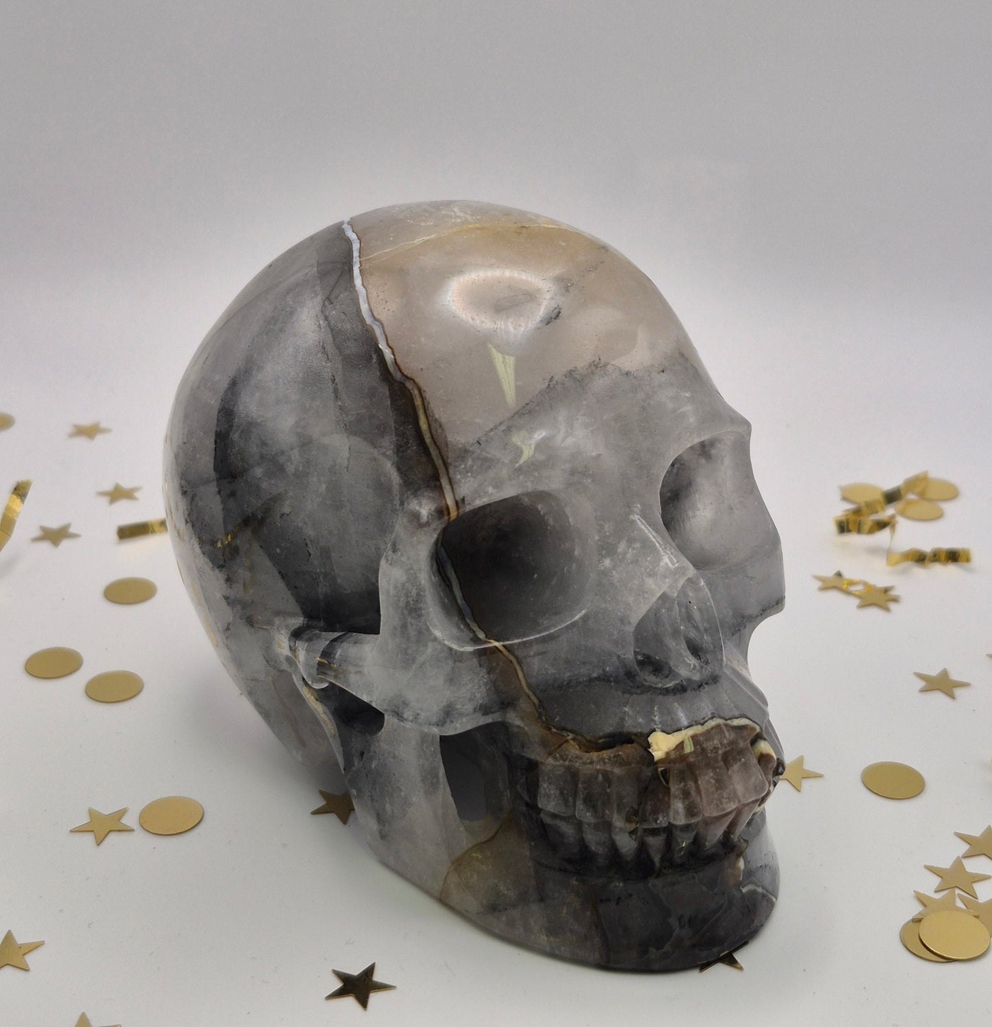 Mosaic Quartz Skull