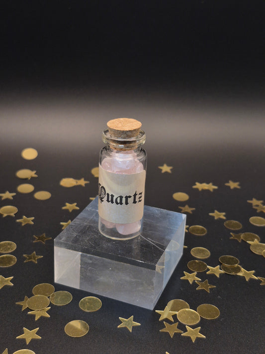 Rose Quartz Chip Bottle