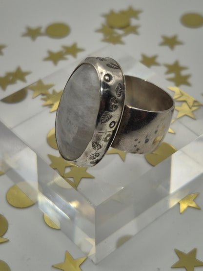 Rainbow Moonstone Ring